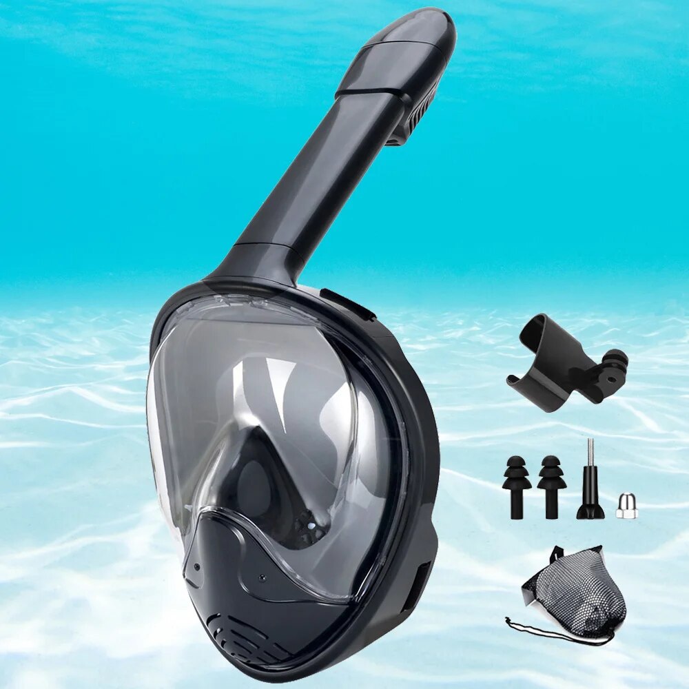 Snorkel Mask Full Face - Onderwater snorkelen volledig gezicht kinderen zwemmasker