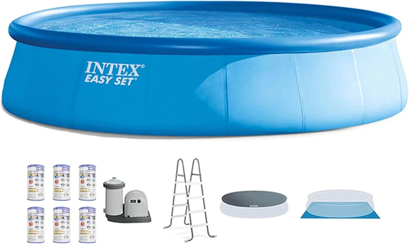 Pool Ladder Above Ground - Intex Easy Set 18' x 48