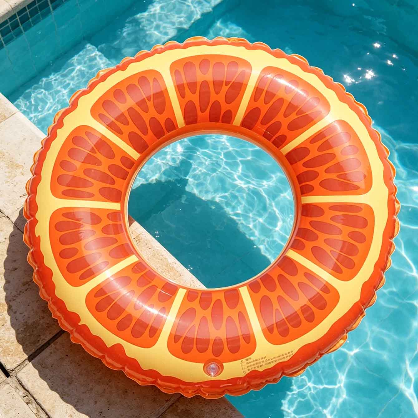 Pool Float Ring Inflatable - 1PC Oranje Slice Opblaasbare Zwemring Zwembaden