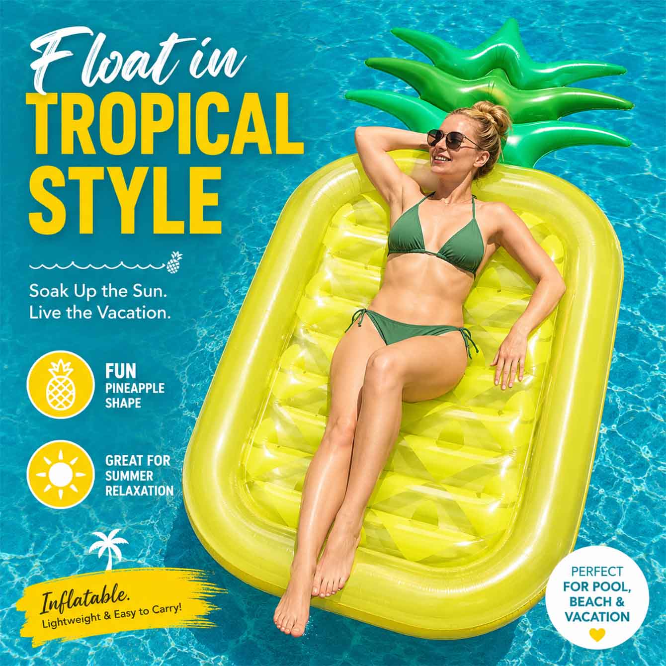 Pool Lounger Inflatable - Opblaasbare zwemband, opblaasbare zwembanden, opblaasbaar vlot