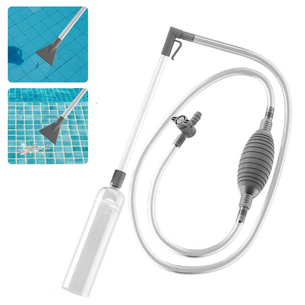Pool Vacuum Manual - Zwembadstofzuiger Met 2 Nozzle-Adapters Sifon Slangventiel
