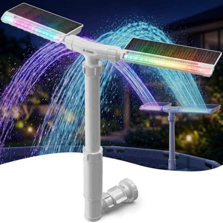 Pool Light Solar Rechargeable - Zonne-aangedreven zwembadfontein voor in- en bovengrondse