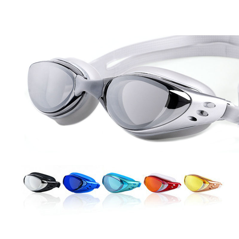 Swim Goggles Anti Fog Uv - Galvaniseren Bijziendheid-1 ~-10 Zwemmen Bril Zwart