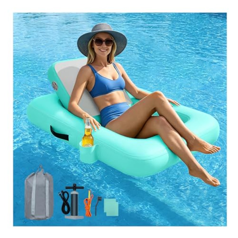 Pool Lounger Inflatable - Drijvende stoelen met rugleuning Opblaasbare drijvende