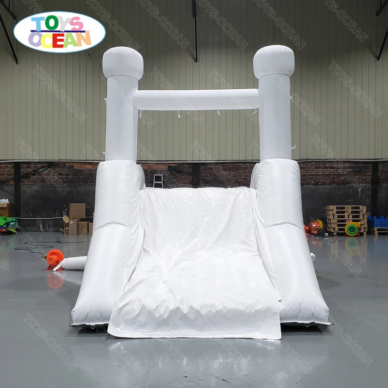 Water Slide Inflatable - Aangepaste witte waterglijbaan voor achtertuin, volwassenen