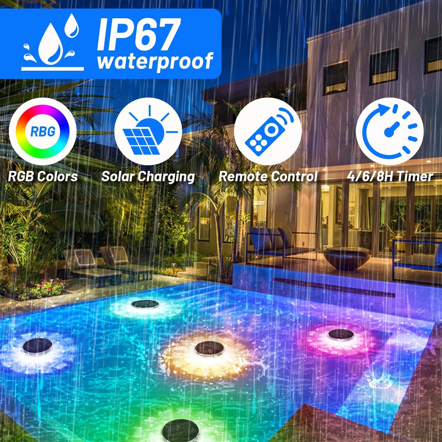 Zwembadverlichting, oplaadbaar - Pool Light Solar Rechargeable recensie en prijs