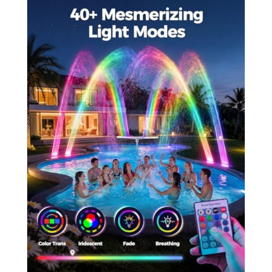 Zonne-aangedreven zwembadfonte - Pool Light Solar Rechargeable recensie en prijs