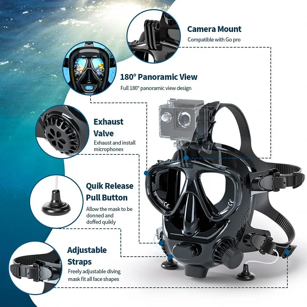 TRIMIX volgelaatsduikmasker me - Snorkel Mask Full Face recensie en prijs