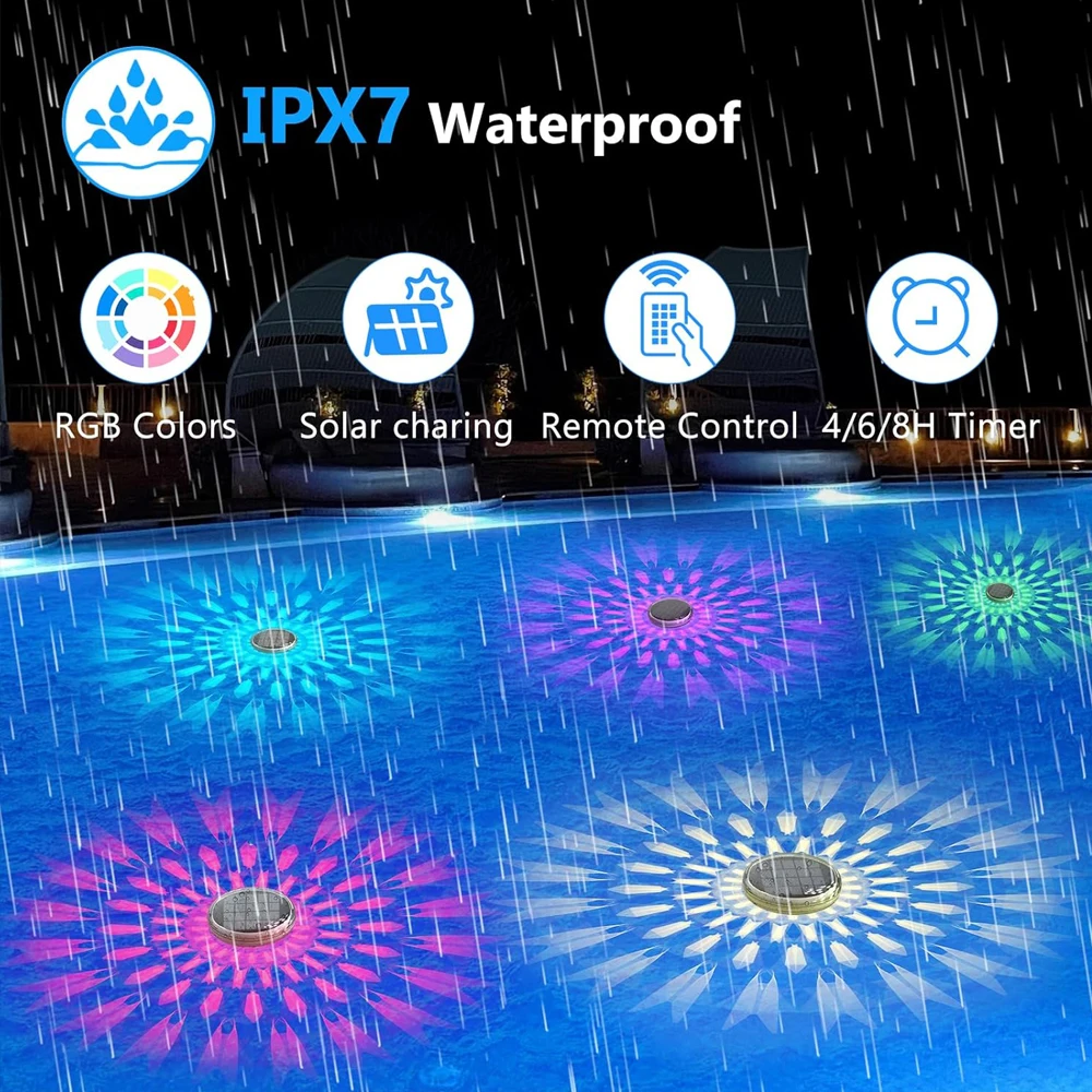 Mooie oplaadbare drijvende zwe - Pool Light Solar Rechargeable recensie en prijs