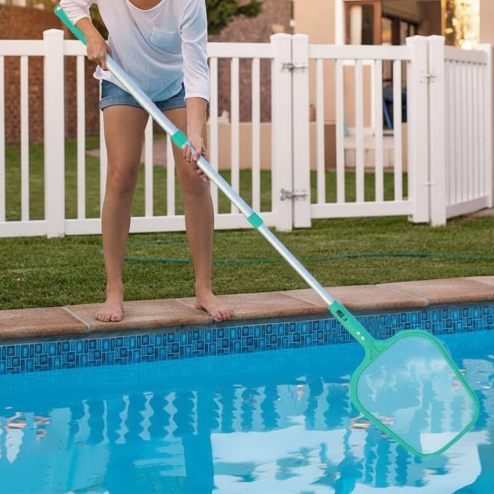 Zwembadbladnet met stok, verst - Pool Skimmer Net recensie en prijs